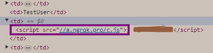 Script injection success