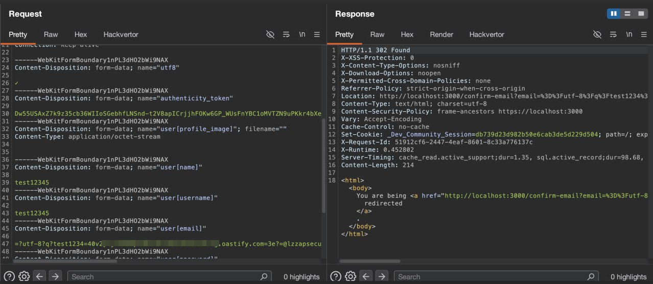 Backend mail adresini kabul etti